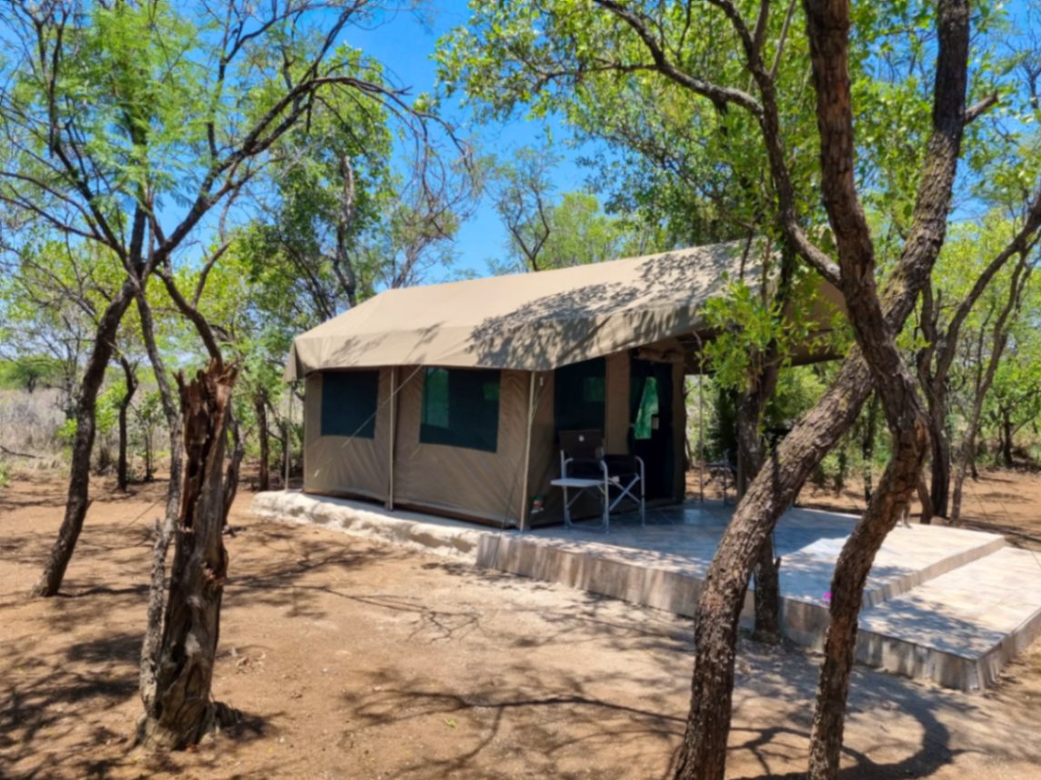 Safari tent, side view