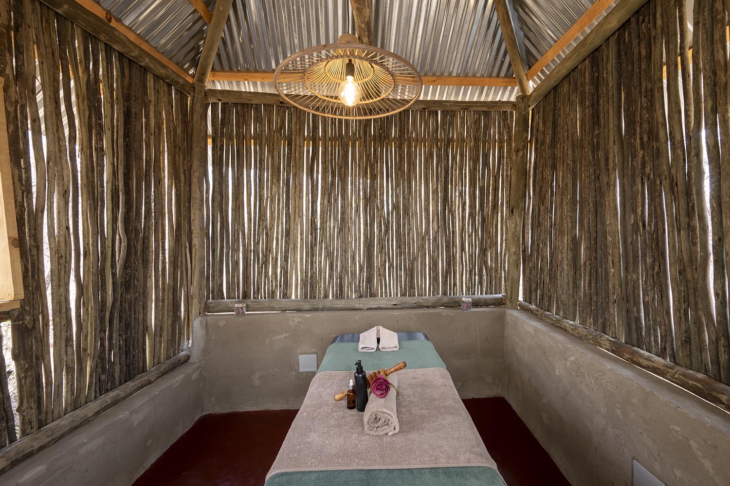 Massage room ready for a relaxing treatment