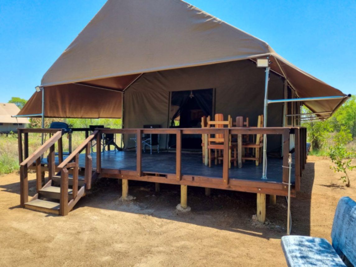 Front of the tented suite