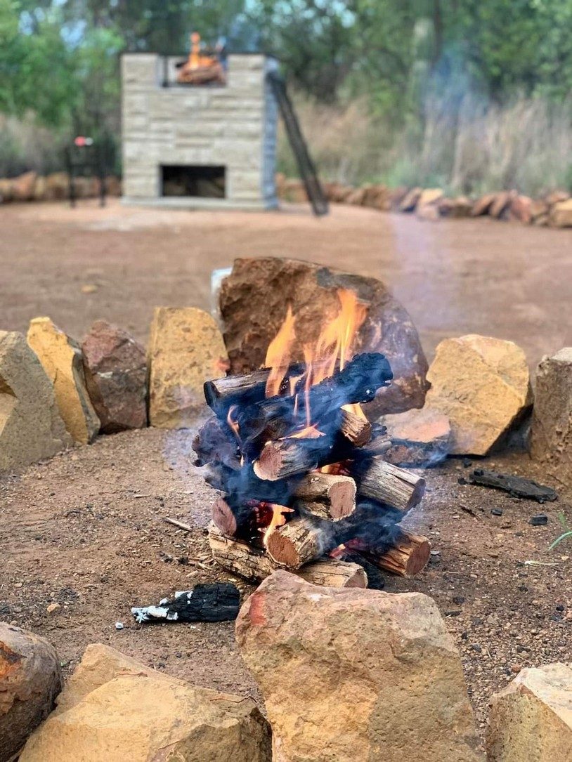Firepit at dinner