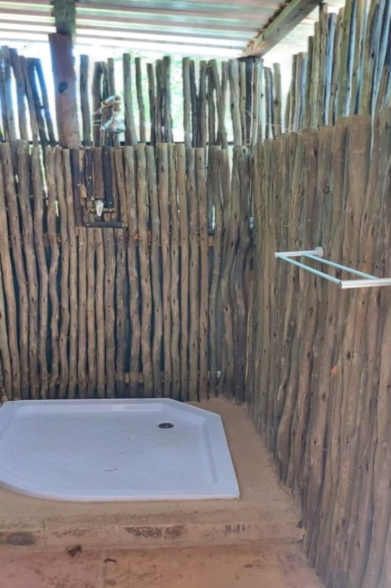 Bush camp shower